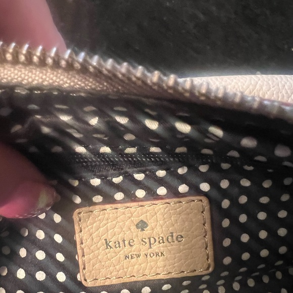 Cream color Kate spade. Great condition. Black and white polka dot inside. - Picture 5 of 5